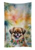 Tibetan Spaniel Luau Kitchen Towel Dish Cloths Guest Hand Towel Decorative Bathroom Towel for Face,Tea, Dishcloth, Kitchen and Bath