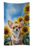 Chihuahua in Sunflowers Kitchen Towel Dish Cloths Guest Hand Towel Decorative Bathroom Towel for Face,Tea, Dishcloth, Kitchen and Bath