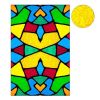 Irregular Geometric Stained Glass Window Film Church Frosted Window Film Translucent No Glue Static Decal,15x47 inch