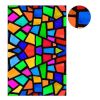 Color Irregular Grid Stained Glass Window Film Church Frosted Window Film Translucent No Glue Static Decal,15x47 inch