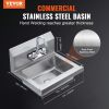 VEVOR Commercial Hand Sink with Faucet, NSF Stainless Steel Sink for Washing, Small Hand Washing Sink, Wall Mount Hand Basin