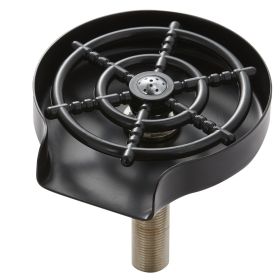 VEVOR Glass Rinser, 10 Powerful Spraying Jets 360�� Rotating Cup Rinser for Sink (Base Material: 304 Stainless Steel Base, Color: Black)
