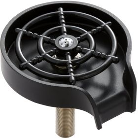 VEVOR Glass Rinser, 10 Powerful Spraying Jets 360�� Rotating Cup Rinser for Sink (Base Material: ABS Base, Color: Black)